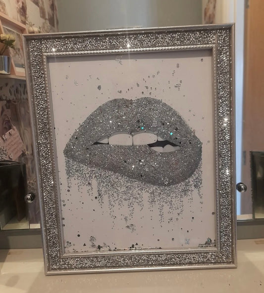 Crushed Diamond Lips Photo Frame Limited Edition